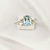 Multi Gemstone Ring in Solid 925 Sterling Silver, Colorful Stone Signature Style Ring, Lightweight Jewelry, A6DP31