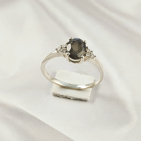 Multi Gemstone Ring in Solid 925 Sterling Silver, Colorful Stone Signature Style Ring, Lightweight Jewelry, A6DP31