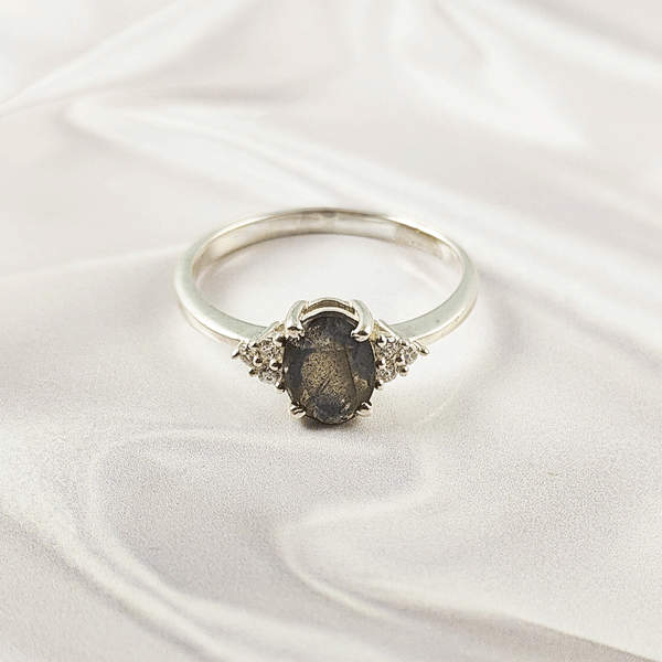 Multi Gemstone Ring in Solid 925 Sterling Silver, Colorful Stone Signature Style Ring, Lightweight Jewelry, A6DP31