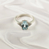 Multi Gemstone Ring in Solid 925 Sterling Silver, Colorful Stone Signature Style Ring, Lightweight Jewelry, A6DP31
