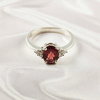 Multi Gemstone Ring in Solid 925 Sterling Silver, Colorful Stone Signature Style Ring, Lightweight Jewelry, A6DP31