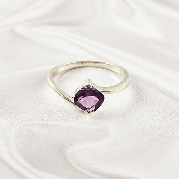 Multi Gemstone Ring in Solid 925 Sterling Silver, Colorful Stone Graceful Style Ring, Lightweight Jewelry, A6DP28