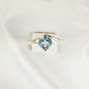 Multi Gemstone Ring in Solid 925 Sterling Silver, Colorful Stone Graceful Style Ring, Lightweight Jewelry, A6DP28
