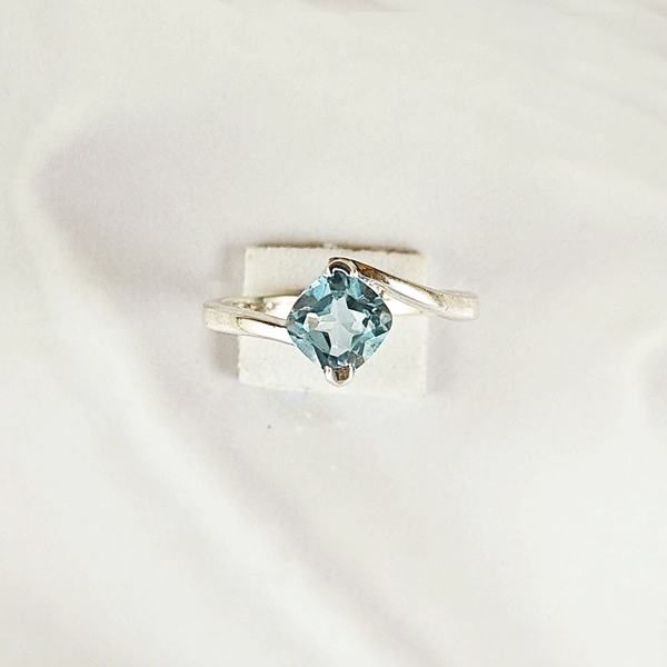 Multi Gemstone Ring in Solid 925 Sterling Silver, Colorful Stone Graceful Style Ring, Lightweight Jewelry, A6DP28