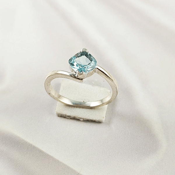 Multi Gemstone Ring in Solid 925 Sterling Silver, Colorful Stone Graceful Style Ring, Lightweight Jewelry, A6DP28
