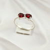 Multi Gemstone Ring in Solid 925 Sterling Silver, Colorful Stone Contemporary Chic Ring, Lightweight Jewelry, A6DP30