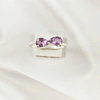 Multi Gemstone Ring in Solid 925 Sterling Silver, Colorful Stone Contemporary Chic Ring, Lightweight Jewelry, A6DP30