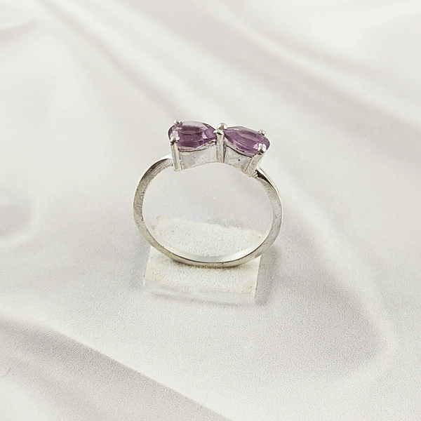 Multi Gemstone Ring in Solid 925 Sterling Silver, Colorful Stone Contemporary Chic Ring, Lightweight Jewelry, A6DP30