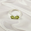 Multi Gemstone Ring in Solid 925 Sterling Silver, Colorful Stone Contemporary Chic Ring, Lightweight Jewelry, A6DP30