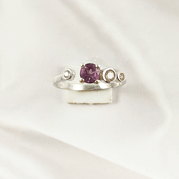 Multi Gemstone Adjustable Ring in Solid 925 Sterling Silver, Colorful Stone Open Style Ring, Lightweight Jewelry, A6DP32