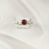 Multi Gemstone Adjustable Ring in Solid 925 Sterling Silver, Colorful Stone Open Style Ring, Lightweight Jewelry, A6DP32