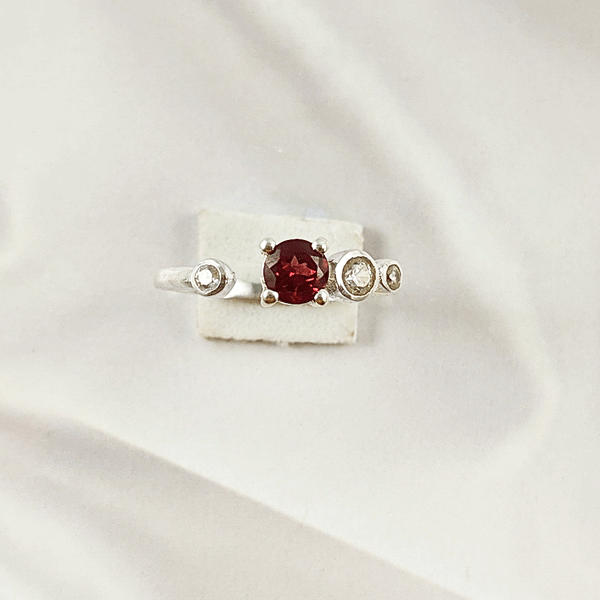 Multi Gemstone Adjustable Ring in Solid 925 Sterling Silver, Colorful Stone Open Style Ring, Lightweight Jewelry, A6DP32