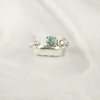 Multi Gemstone Adjustable Ring in Solid 925 Sterling Silver, Colorful Stone Open Style Ring, Lightweight Jewelry, A6DP32