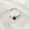 Multi Gemstone Adjustable Ring in Solid 925 Sterling Silver, Colorful Stone Open Style Ring, Lightweight Jewelry, A6DP32