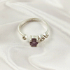 Multi Gemstone Adjustable Ring in Solid 925 Sterling Silver, Colorful Stone Open Style Ring, Lightweight Jewelry, A6DP32