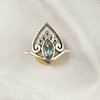 Multi Gemstone Silver Ring in Solid 925 Sterling Silver, Colorful Stone Classic Band, Lightweight Fashion Jewelry, A6DP33