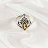 Multi Gemstone Silver Ring in Solid 925 Sterling Silver, Colorful Stone Classic Band, Lightweight Fashion Jewelry, A6DP33