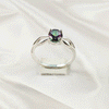 Multi Gemstone Ring in Solid 925 Sterling Silver, Colorful Stone Modern Ring, Lightweight Designer Jewelry, A6NP39