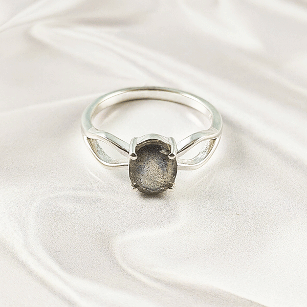 Multi Gemstone Ring in Solid 925 Sterling Silver, Colorful Stone Modern Ring, Lightweight Designer Jewelry, A6NP39