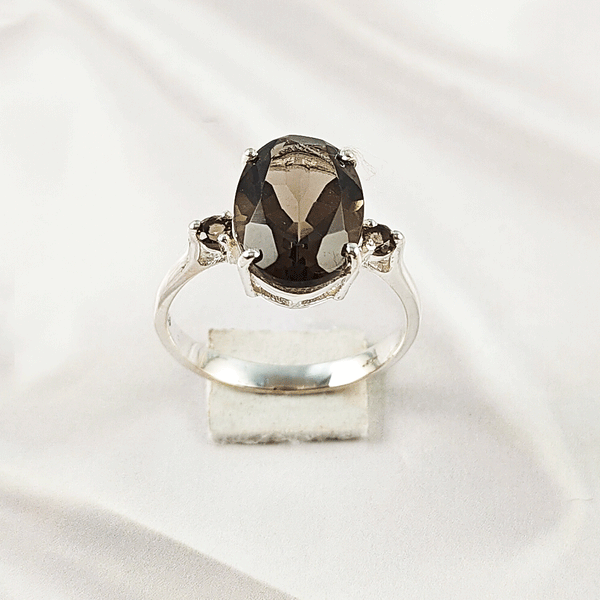 Multi Gemstone Ring in 925 Sterling Silver, Mixed Color Stone Modern Ring, Lightweight Stylish Jewelry, A6NP34