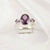 Multi Gemstone Ring in Solid 925 Sterling Silver, Colorful Stone Elegant Ring, Lightweight Stylish Jewelry, A6NP40