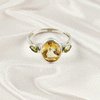 Multi Gemstone Ring in Solid 925 Sterling Silver, Colorful Stone Elegant Ring, Lightweight Stylish Jewelry, A6NP40