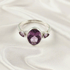 Multi Gemstone Ring in Solid 925 Sterling Silver, Colorful Stone Elegant Ring, Lightweight Stylish Jewelry, A6NP40