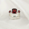 Multi Gemstone Ring in Solid 925 Sterling Silver, Vibrant Mixed Stone Ring, Lightweight Designer Jewelry, A6NP37