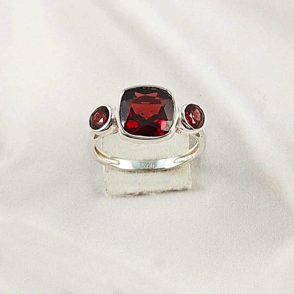 Multi Gemstone Ring in Solid 925 Sterling Silver, Vibrant Mixed Stone Ring, Lightweight Designer Jewelry, A6NP37