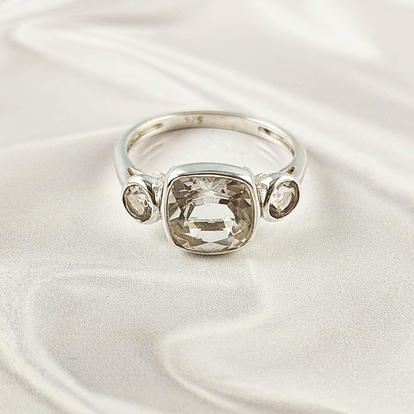 Multi Gemstone Ring in Solid 925 Sterling Silver, Vibrant Mixed Stone Ring, Lightweight Designer Jewelry, A6NP37