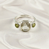 Multi Gemstone Ring in Solid 925 Sterling Silver, Vibrant Mixed Stone Ring, Lightweight Designer Jewelry, A6NP37