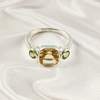 Multi Gemstone Ring in Solid 925 Sterling Silver, Vibrant Mixed Stone Ring, Lightweight Designer Jewelry, A6NP37