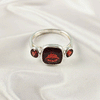 Multi Gemstone Ring in Solid 925 Sterling Silver, Vibrant Mixed Stone Ring, Lightweight Designer Jewelry, A6NP37