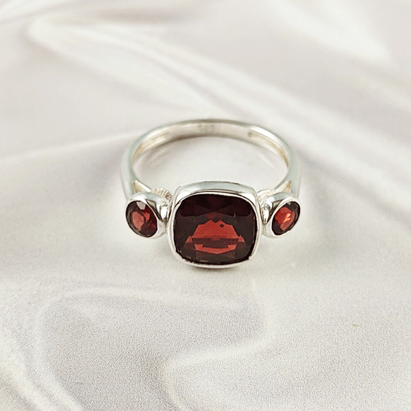 Multi Gemstone Ring in Solid 925 Sterling Silver, Vibrant Mixed Stone Ring, Lightweight Designer Jewelry, A6NP37