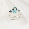 Multi Gemstone Ring in Solid 925 Sterling Silver, Colorful Stone Ring, Lightweight Designer Jewelry, A6NP38