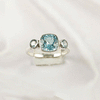 Multi Gemstone Ring in Solid 925 Sterling Silver, Colorful Stone Ring, Lightweight Designer Jewelry, A6NP38