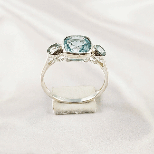 Multi Gemstone Ring in Solid 925 Sterling Silver, Colorful Stone Ring, Lightweight Designer Jewelry, A6NP38