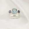 Multi Gemstone Ring in Solid 925 Sterling Silver, Colorful Stone Ring, Lightweight Designer Jewelry, A6NP38