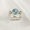 Multi Gemstone Ring in Solid 925 Sterling Silver, Colorful Stone Ring, Lightweight Designer Jewelry, A6NP38
