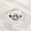 Multi Gemstone Ring in Solid 925 Sterling Silver, Colorful Stone Ring, Lightweight Designer Jewelry, A6NP38
