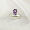 Multi Gemstone Ring in Solid 925 Sterling Silver, Colorful Stone Artistic Ring, Lightweight Statement Jewelry, A6NP36