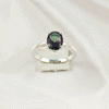 Multi Gemstone Ring in Solid 925 Sterling Silver, Colorful Stone Artistic Ring, Lightweight Statement Jewelry, A6NP36