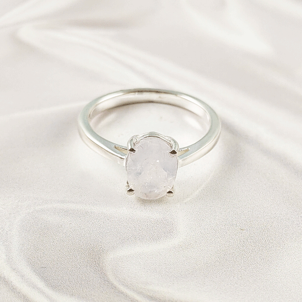 Multi Gemstone Ring in Solid 925 Sterling Silver, Colorful Stone Artistic Ring, Lightweight Statement Jewelry, A6NP36