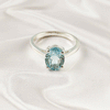 Multi Gemstone Ring in Solid 925 Sterling Silver, Colorful Stone Artistic Ring, Lightweight Statement Jewelry, A6NP36