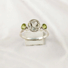 Multi Gemstone Ring in Solid 925 Sterling Silver, Mixed Stone Elegant Ring, Lightweight Contemporary Jewelry, A6NP35
