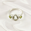 Multi Gemstone Ring in Solid 925 Sterling Silver, Mixed Stone Elegant Ring, Lightweight Contemporary Jewelry, A6NP35
