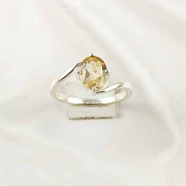 Multi Gemstone Ring in Solid 925 Sterling Silver, Vibrant Stone Contemporary Design, Lightweight Jewelry, A6NP41