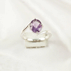 Multi Gemstone Ring in Solid 925 Sterling Silver, Vibrant Stone Contemporary Design, Lightweight Jewelry, A6NP41