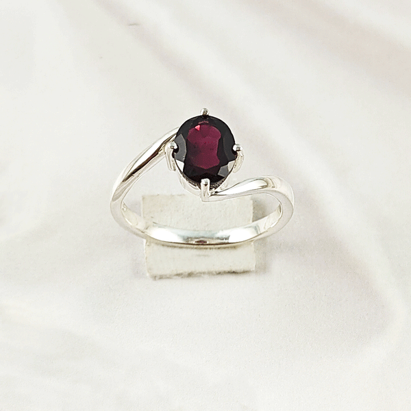 Multi Gemstone Ring in Solid 925 Sterling Silver, Vibrant Stone Contemporary Design, Lightweight Jewelry, A6NP41