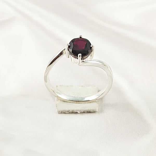 Multi Gemstone Ring in Solid 925 Sterling Silver, Vibrant Stone Contemporary Design, Lightweight Jewelry, A6NP41
